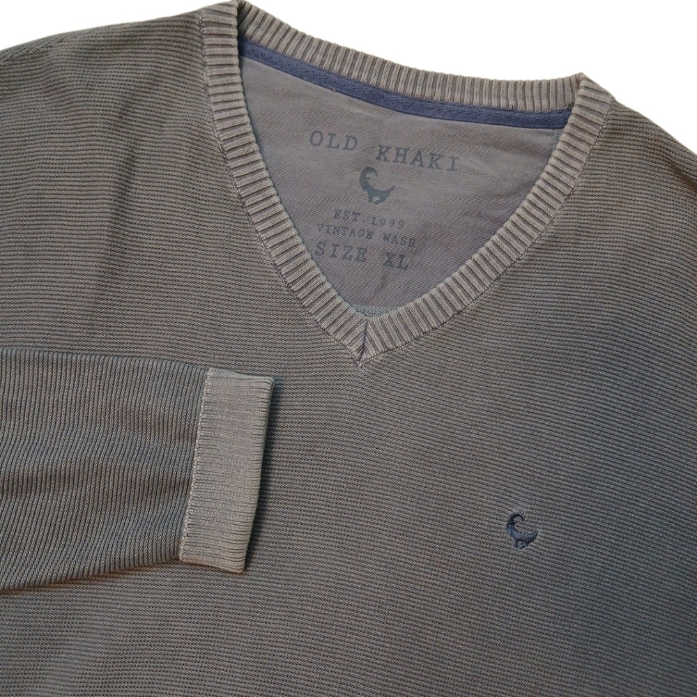 Old Khaki Vintage‎ Wash Preppy Casual Lightweight Sweatshirt Mens XL